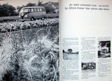 Volkswagen T1 Transporter Modellprogramm "Wie lange arbeitet so ein VW?" 1964 Automobilprospekt (2907)